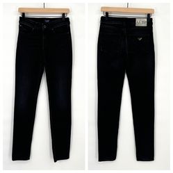 Armani Jeans Black Tapered Leg Denim Jeans Women's Size 26