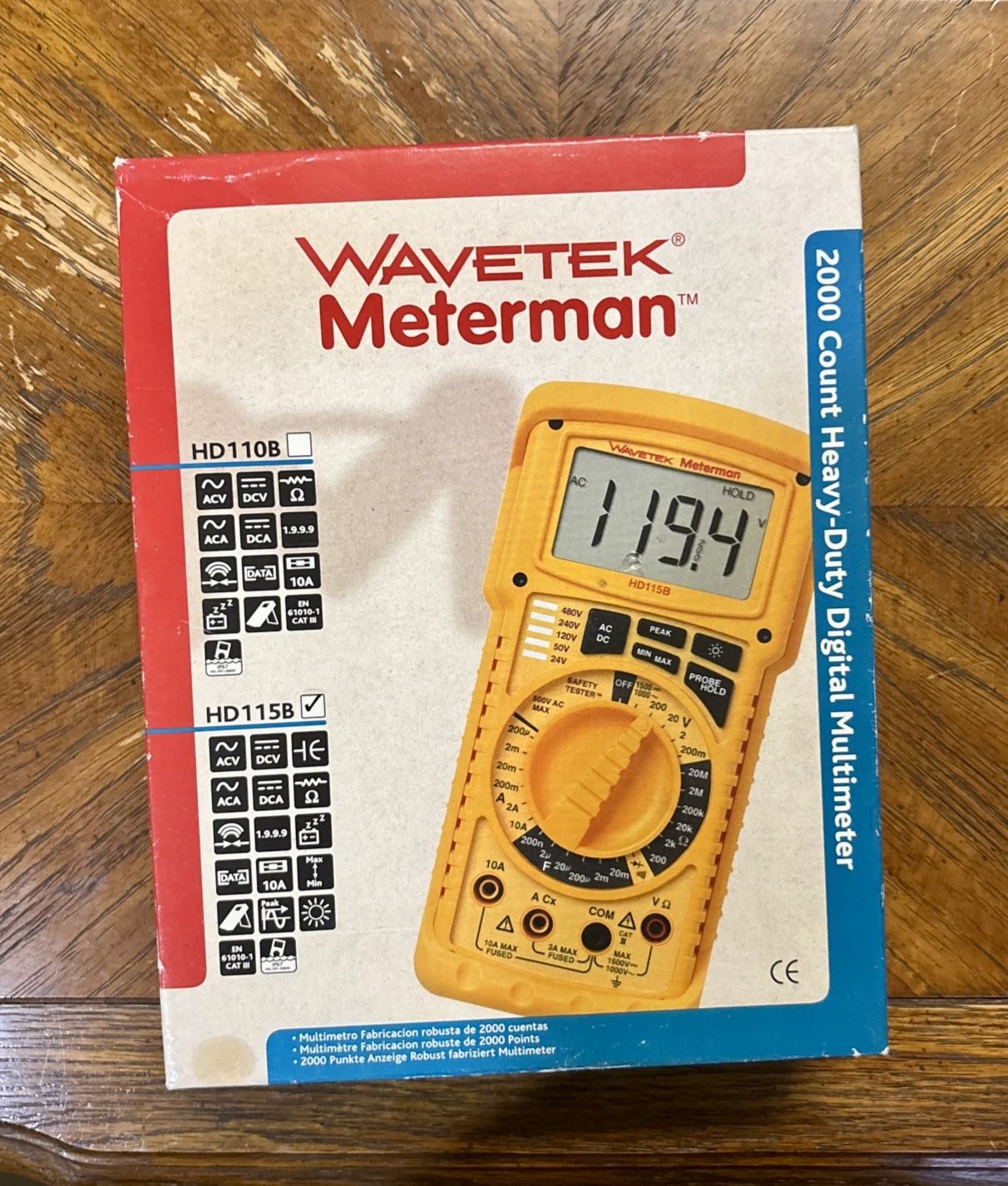 Wavetek meterman 2000 count heavy duty digital multimeter
