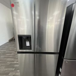 Side by Side Counter Depth LG Fridge, Smooth Touch Dispenser, Open Box, One Yr Warranty