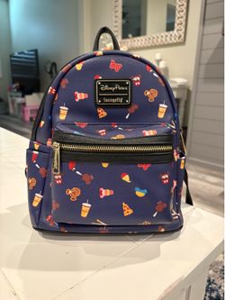 Loungefly Disney Parks Backpack - Blue with Fun Icons