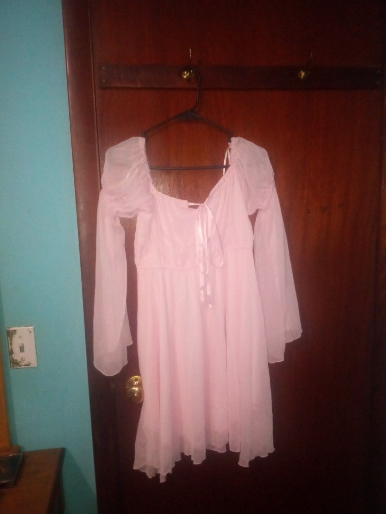 Pink Knee Length Dress