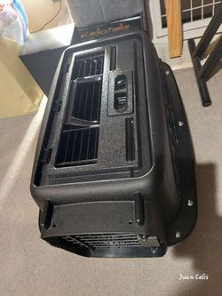 Black Cat Carrier With Two Panel Doors