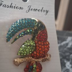 Beautiful Toucan Bird Brooch