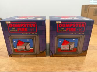 SDCC 100% Soft Exclusive Pins and Dumpster Fire