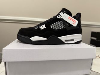 Air Jordan 4 Black and White Sneakers