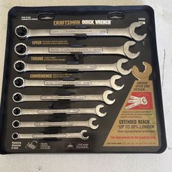 Vintage Craftsman Quick Wrench Set 8 Pc SAE USA 3/4" to 5/16" 9 42358 VA Series