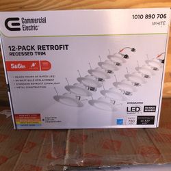 Commercial Electric 12 Pack Recessed Trim Can Lights