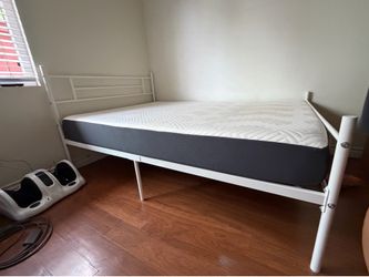 Bed frame with mattress