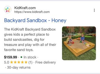Wood sandbox for backyard