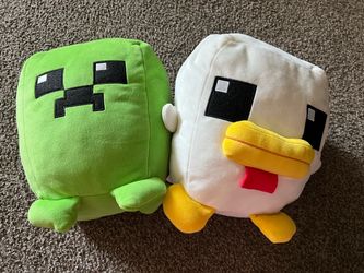 Minecraft Creeper and Duck Plush Set