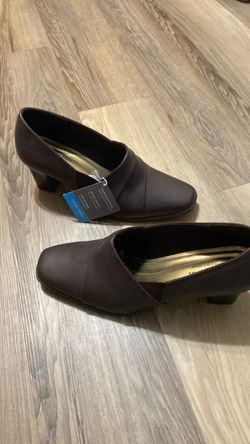 Comfort Plus Brown Block Heel Pumps