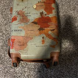World Map Carryon Dejuno Suitcase
