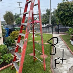 escalera de 8 pies de fibra de vidrio muy barata
