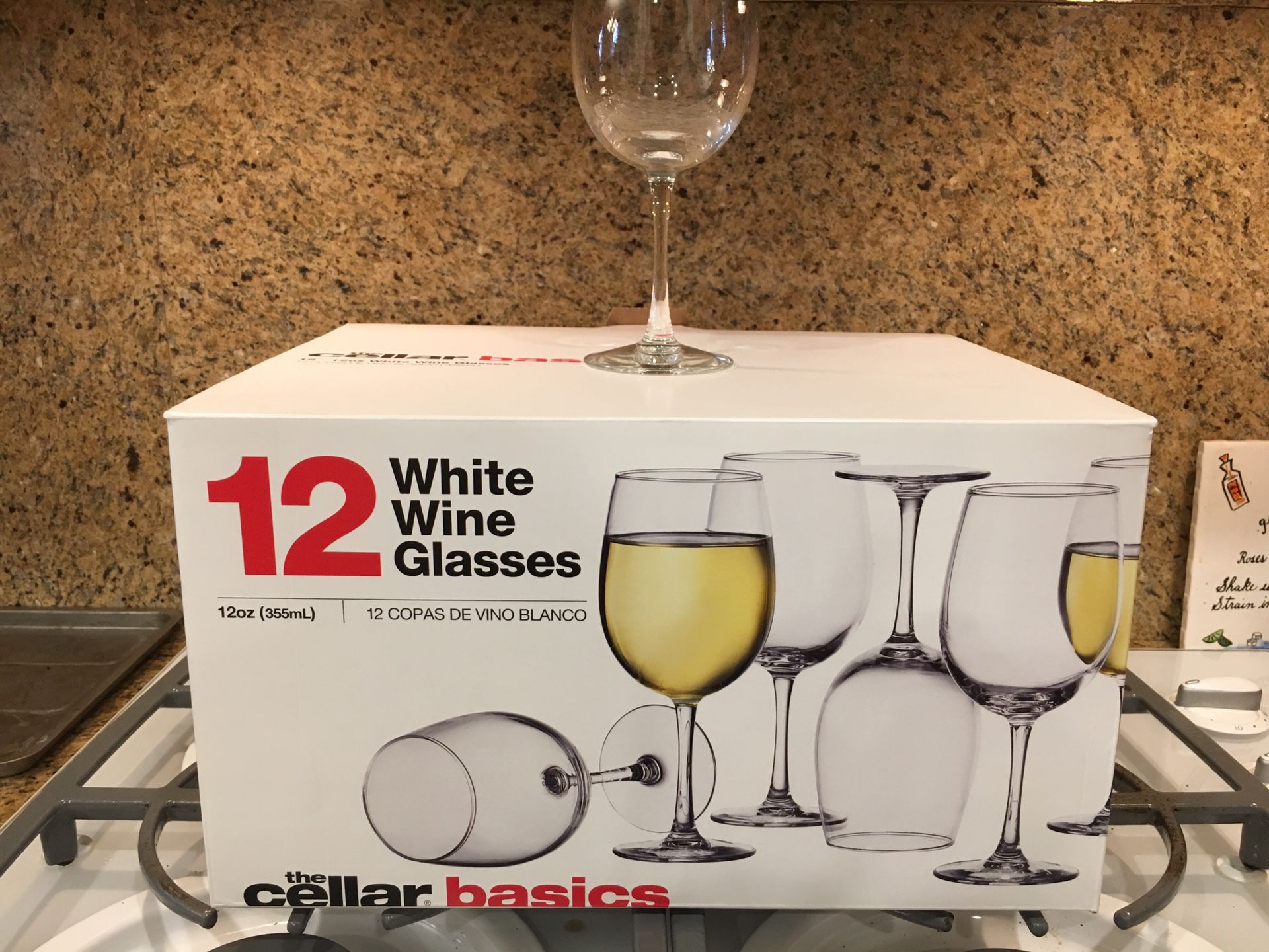 Never Used 12 White Wine Glasses