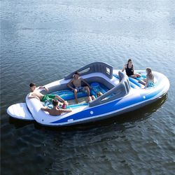 Inflatable Yacht Water 6 People Island Inflatable Boat Outdoor Party Inflatable Boat Kayak Rafting Boat Inflatable Canoe