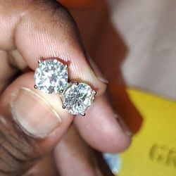 Pair Solid Silver 925