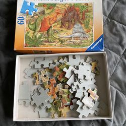 🦕Ravensburger Original Puzzle 60 PCS DINOSAURS Kids 4+ (10”x14”)