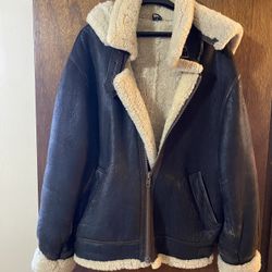 Original Bombardier Bomber Leather And Shearling 