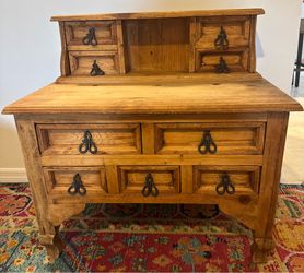 Rustic Wood End Table
