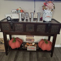 Wood Console Table
