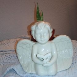 Porcelain Angel Planter