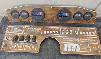 Boat Helm  Gauge Cluster in Nice Bezels w/Switches