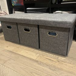 Storage Ottoman Bench w/ 3 Drawers – $50