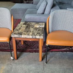 Elegant Combo: 2 Chairs + Side Table