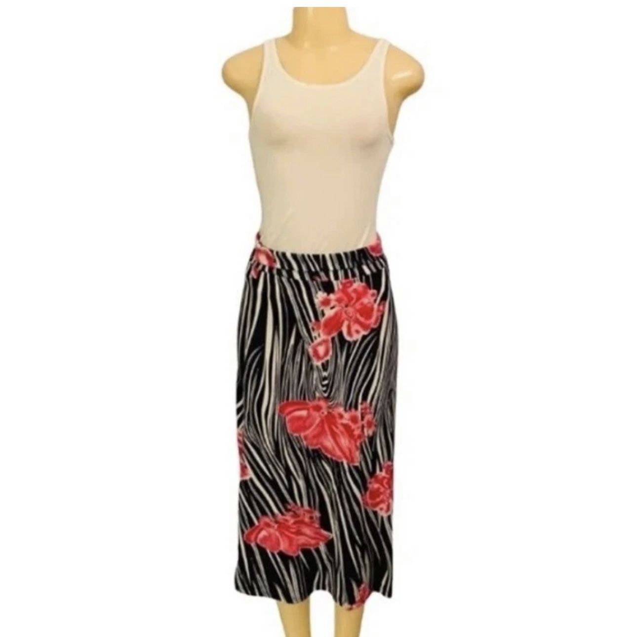 Emily Stacy Sz M Women Skirt Maxi Floral