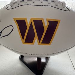 JAYDEN DANIELS SIGNED WASHINGTON COMMANDERS AUTOGRAPHED FOOTBALL W/COA - 779