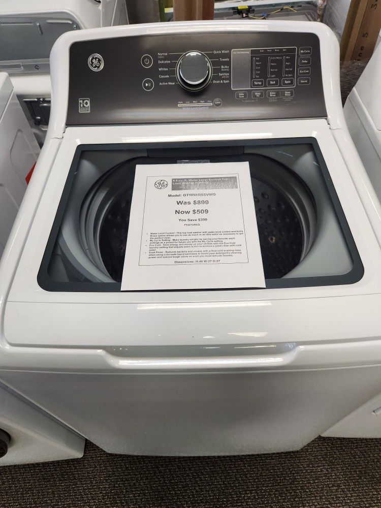 4.5 cu. t Water Level Control Top Load Washer in White