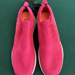 Avia Pink Knit Slip On Sneakers Women’s Size 10 Lightweight Memory Foam 