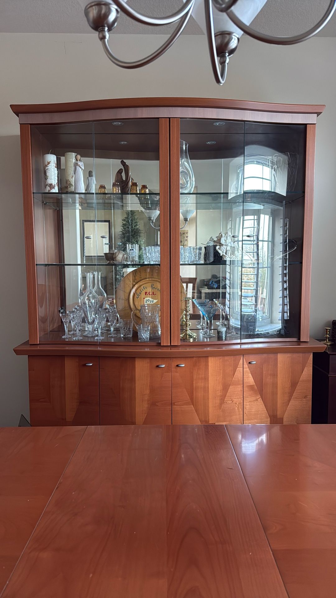 Dining Room Set & China Cabinet Italian Wood