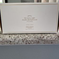 Reduced!! Whiskey Glasses: Starry Night Double Old- Fashioned 