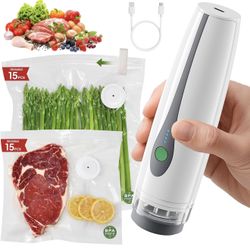 New Compact Vacuum Sealer for Food, Handheld Portable Vacuum Sealer Machine for Food Storage