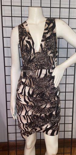 Brand New Brown Boutique Pattern Dress 2XL
