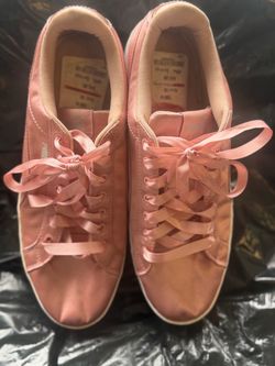 Puma Pink Satin Low-Top Sneakers