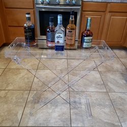 Beautiful Lucite/Acrylic Bar Cart/Folding Table