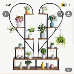 6 Layer Half Heart Plant Stand