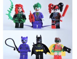 6 pcs suicide squad mini action figures toy cake toppers birthday party favor