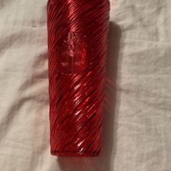 New 24 Oz Red Holiday Starbucks Reusable Beverage Cup With Straw