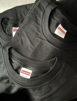 10x Supreme Blank Black Tshirts Size Large