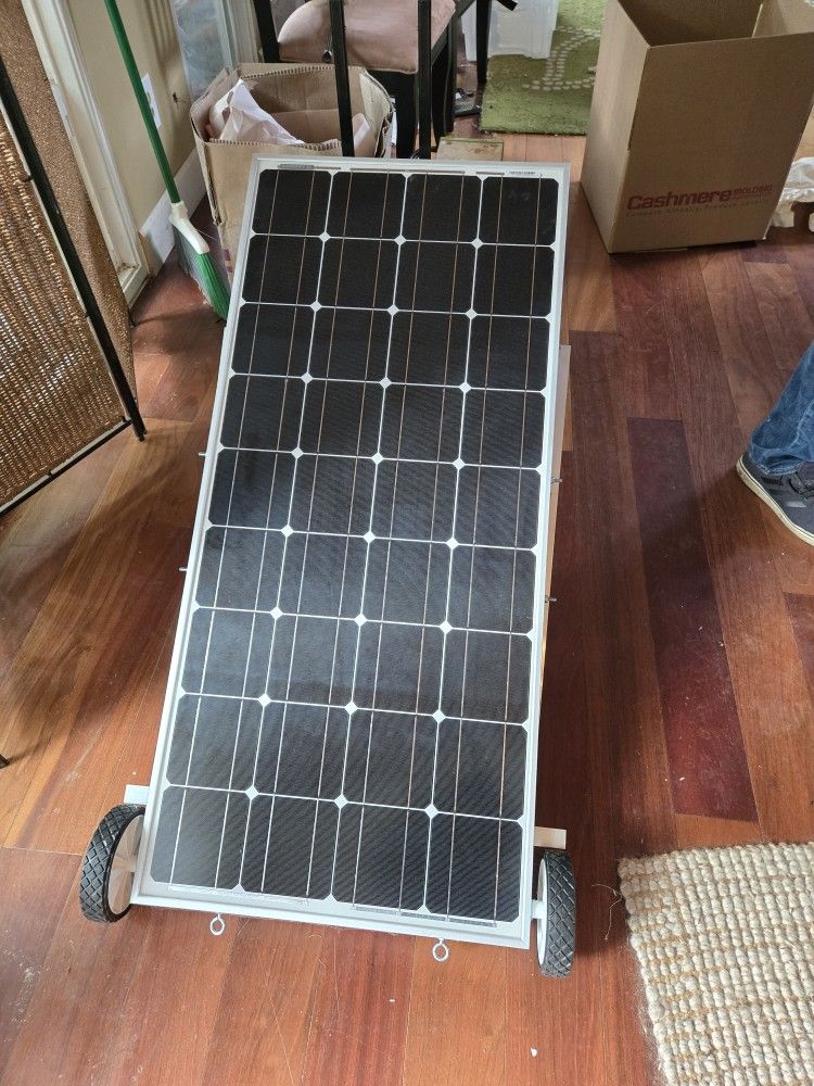 Mobile solar panel x2 (brand new, 100 watt), auxiliary battery pack & portable generator (both used)