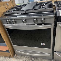 Whirlpool Stainless Steel 30” Gas Range 5 Burners 