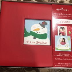 New Hallmark Christmas Tis The Season Instant Scrapbook Album Photos 