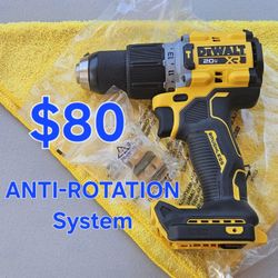 $80 New Dewalt Hammer Drill with ANTI-ROTATION SYSTEM (20-Volt) Tool-Only 