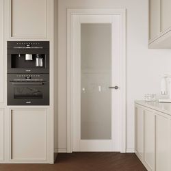 2301a $180 26''x80'' Frosted Glass Interior Door Slab Shaker, Pre-Built Panel for Barn Door, Pocket Doors, French Doors, for Pantry, Bedroom, Closet,