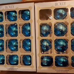 Blue Christmas Ornament, Tree Topper And Glass Mariachi