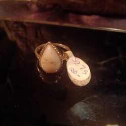 925 Sterling Silver Opal Stone Ring.