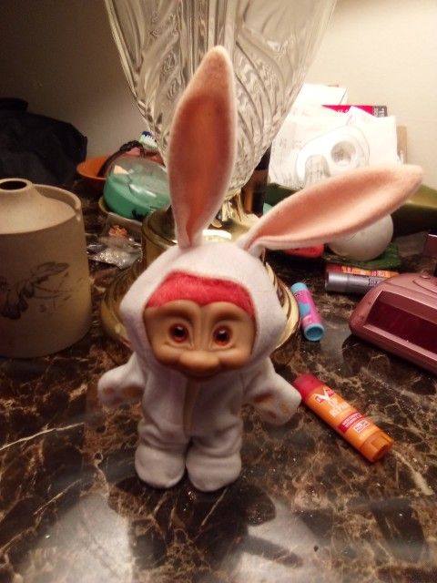 Treasure Troll With Gem Belly Button Bunny Costume Doll Toy